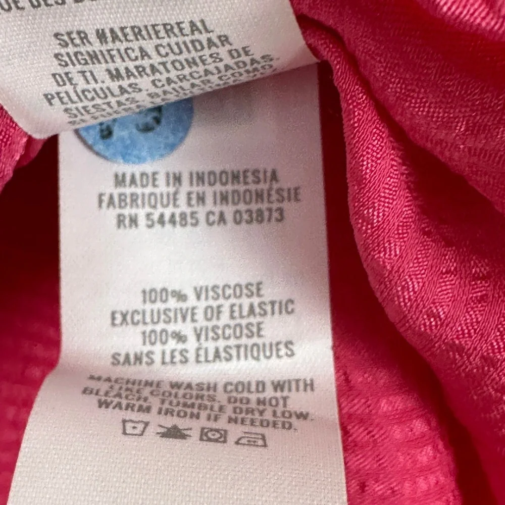 Aerie Mini Skirt Pink Women's L Viscose Ruched Drawstring